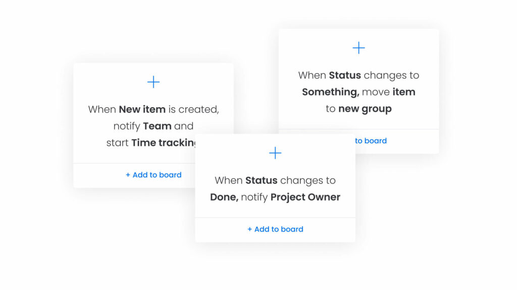 A screenshot of how to set up automations n monday work management, suggested as an alternative to Smartsheet project management. 